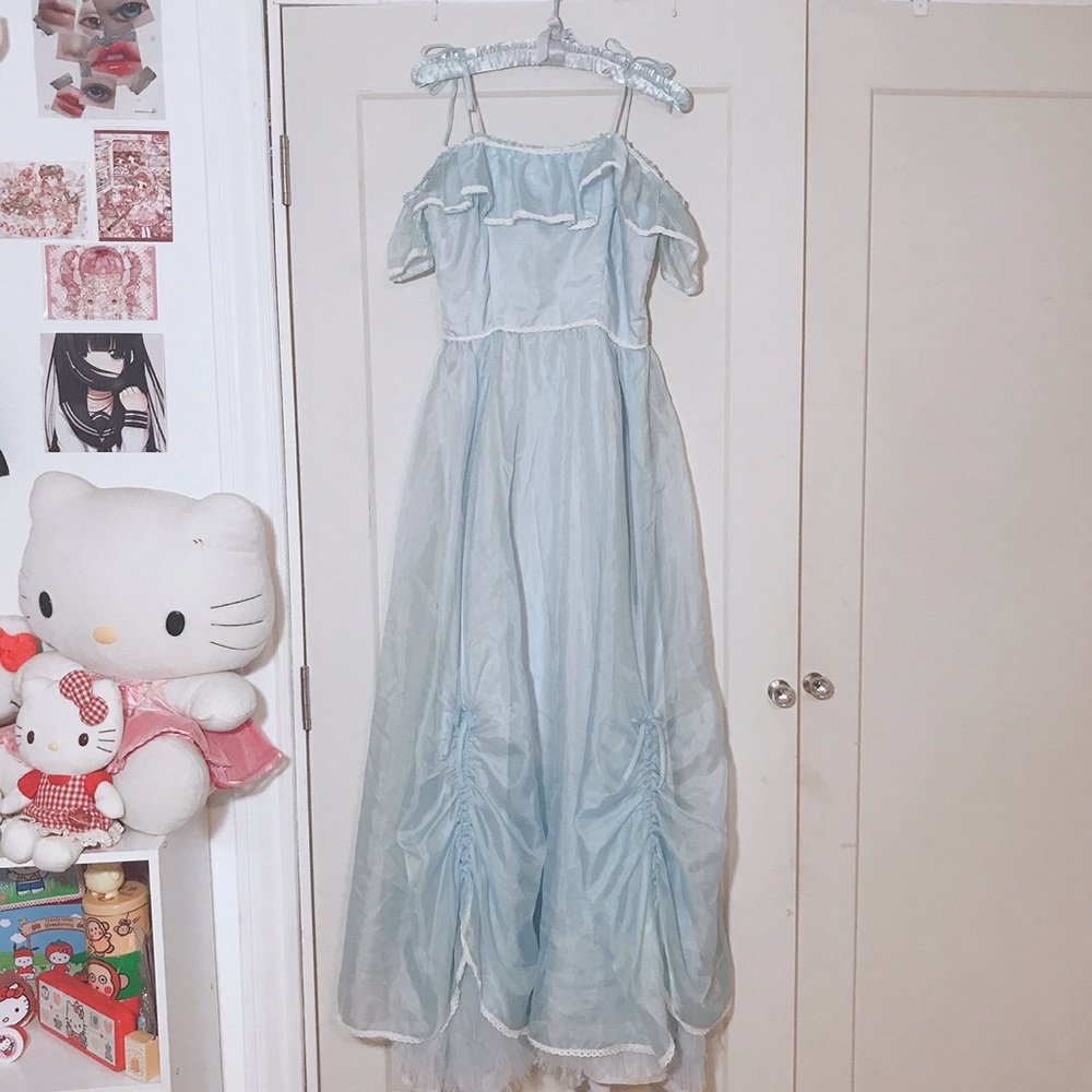 Beautiful handmade powder blue maiden gown